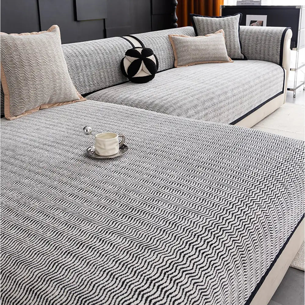 All-Season Chenille Breathable Sofa Protective Non-Slip Couch Cover