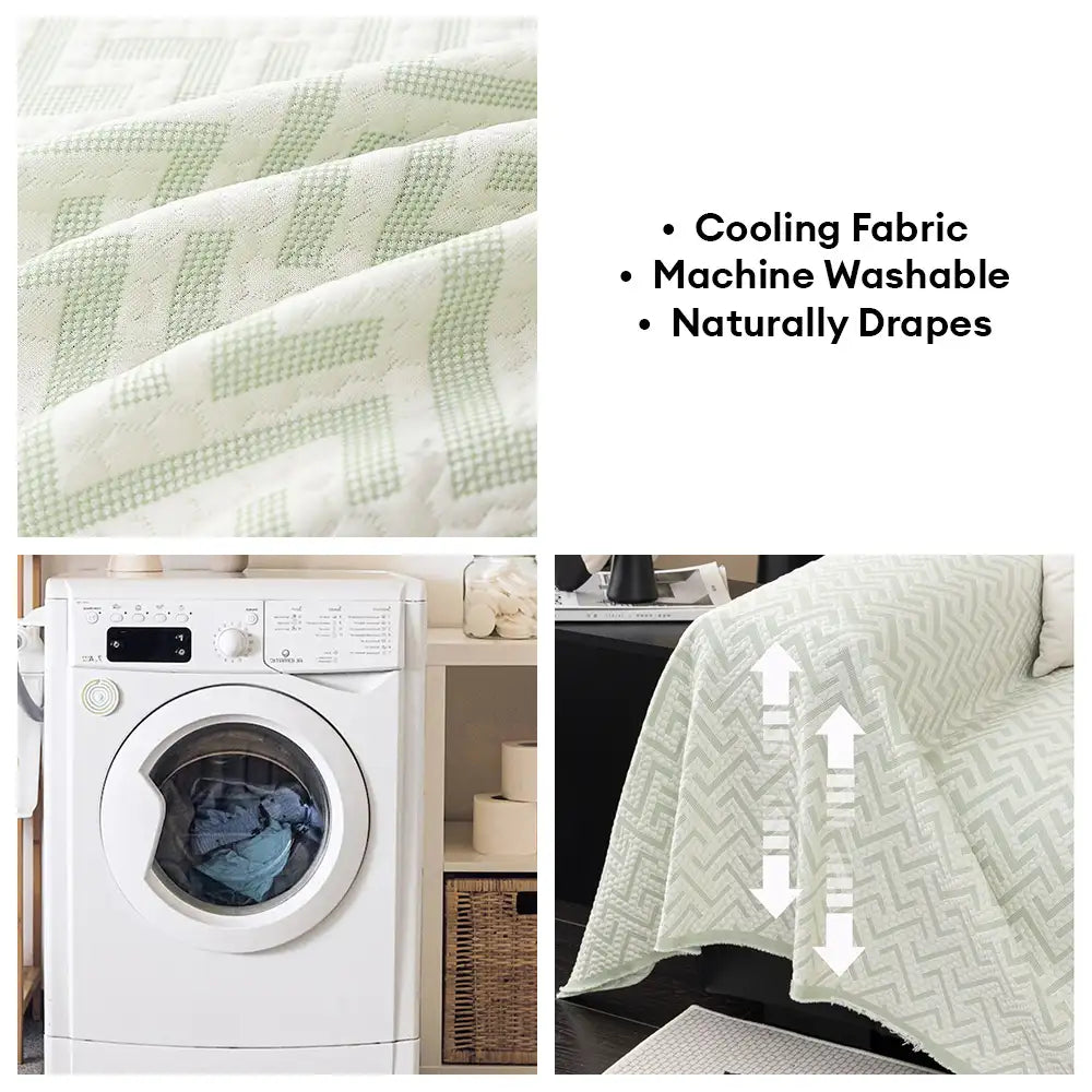 Breathable Cooling Ice Silk Heat-Absorbing Large Sofa Throw Blanket Sofa Cover