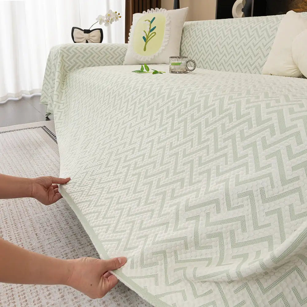 Breathable Cooling Ice Silk Heat-Absorbing Large Sofa Throw Blanket Sofa Cover
