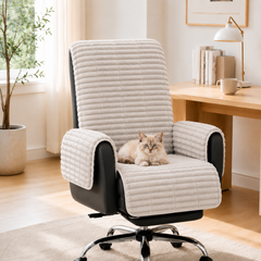 Waterproof One-Piece Cozy Flannel Sofa Protection Non-Slip Couch Cover & Office Chair Protector