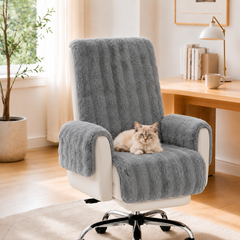 Water-resistant Fluffy Soft Couch Cover & Office Chair Protector