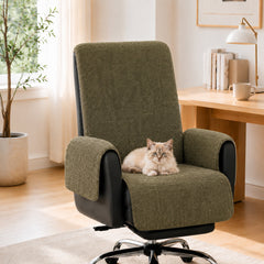 One-Piece Chenille Scratch-Resistant Water-Repellent Non-Slip Couch Cover & Office Chair Protector