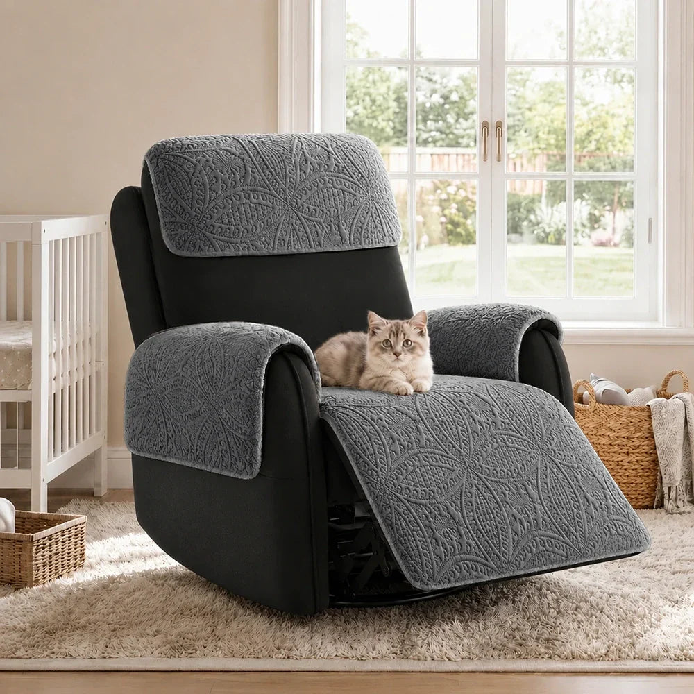 Water-Repellent Brushed Fabric All-Season Breathable Non-Slip Recliner Slipcover