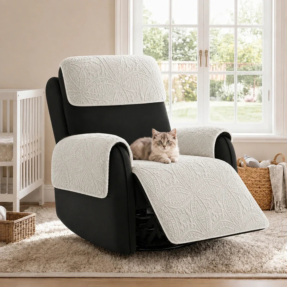 Water-Repellent Brushed Fabric All-Season Breathable Non-Slip Recliner Slipcover