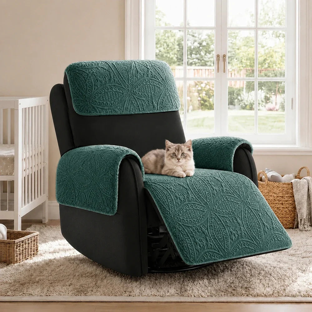 Water-Repellent Brushed Fabric All-Season Breathable Non-Slip Recliner Slipcover