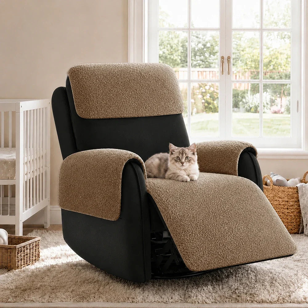 All-Season Breathable Chenille Scratch-Resistant Recliner Slipcover