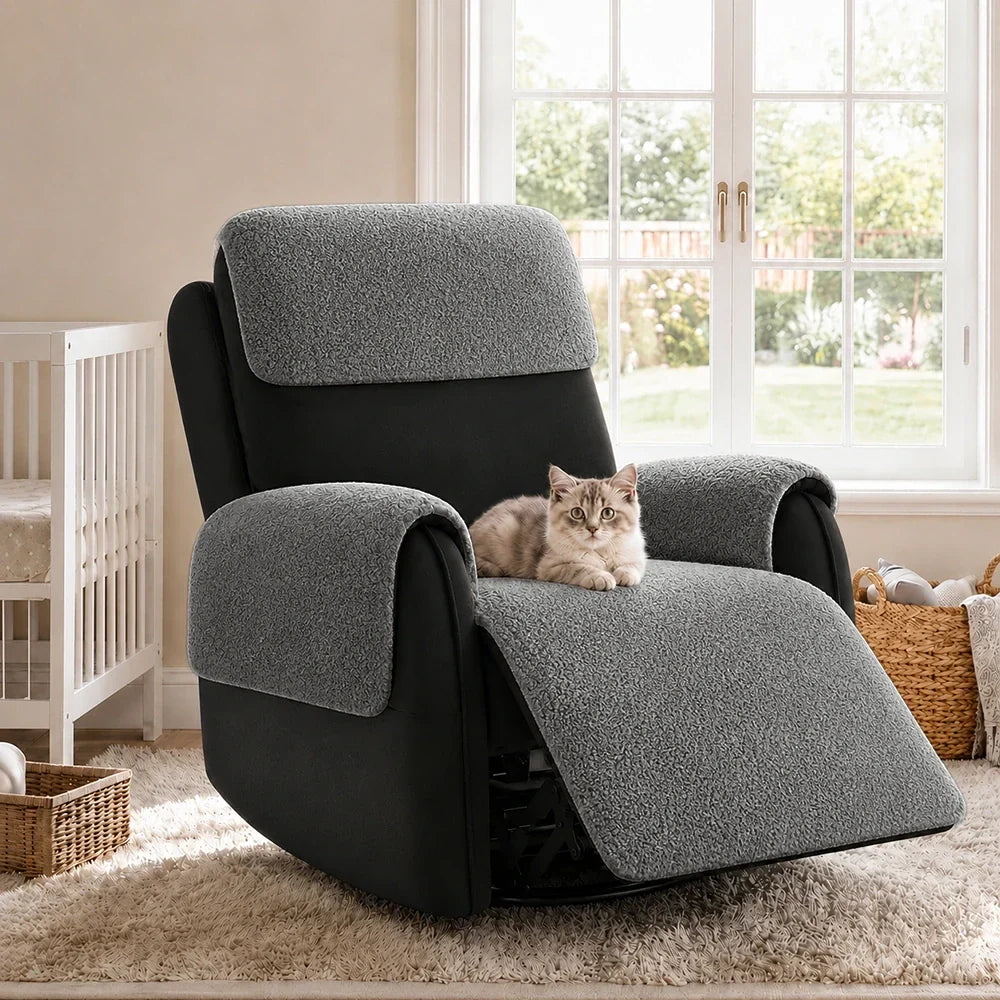 All-Season Breathable Chenille Scratch-Resistant Recliner Slipcover