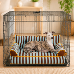 Stripe Waterproof Foldable Large Dog Sofa Bed for Crate