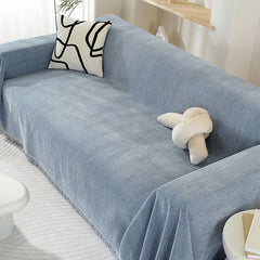 Chenille Blanket Herringbone Tassel Corner Sofa Cover Sofa Throw Blanket