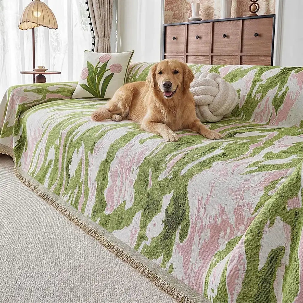 Chenille Comfortable Scratch-Resistant Pet-Friendly Washable Couch Cover
