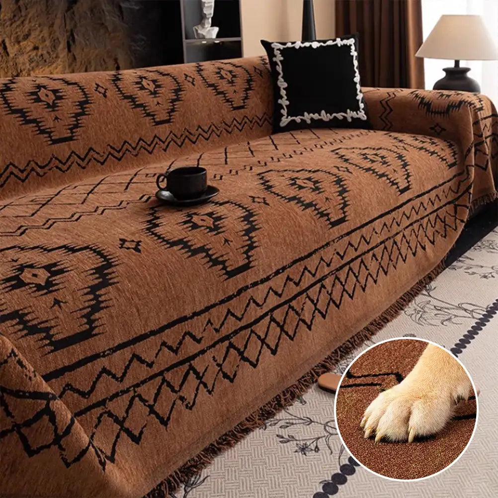 Chenille Retro Durable Scratch-resistant Sofa Protection Sofa Throw Blanket Sofa Cover