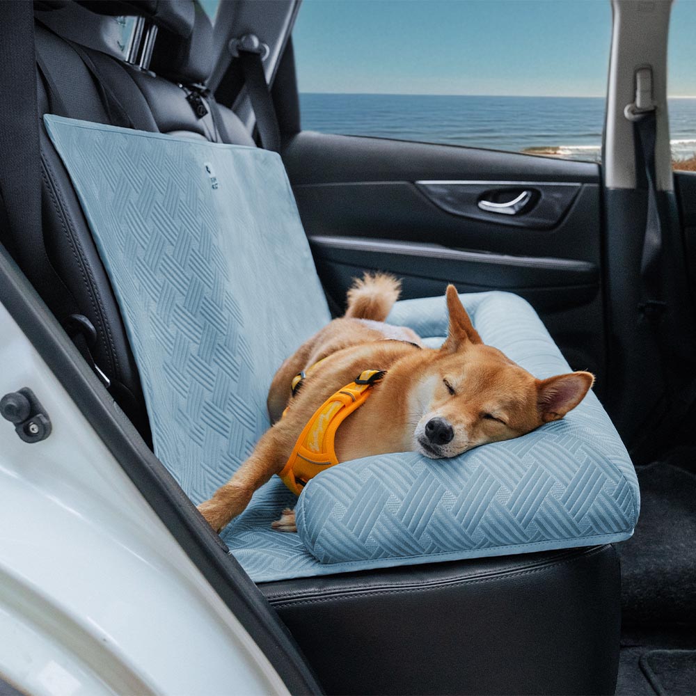 Cooling Travel Bolster Safety Back Seat Large Dog Car Seat Bed - Roadtrip