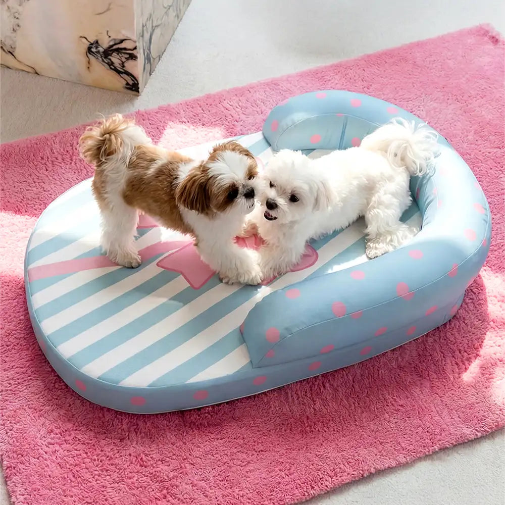 Cooling Breathable Neck Support Orthopedic Dog Bed - Bow