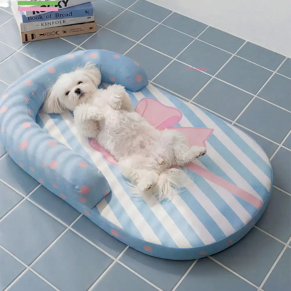 Cooling Breathable Neck Support Orthopedic Dog Bed - Bow