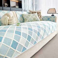 Cooling Ice Silk Heat-Absorbing Washable Non-Slip Couch Cover - Diamond