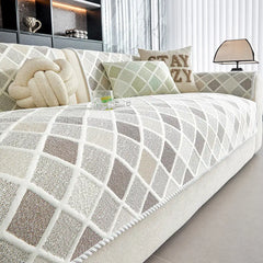 Cooling Ice Silk Heat-Absorbing Washable Non-Slip Couch Cover - Diamond