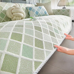 Cooling Ice Silk Heat-Absorbing Washable Non-Slip Couch Cover - Diamond