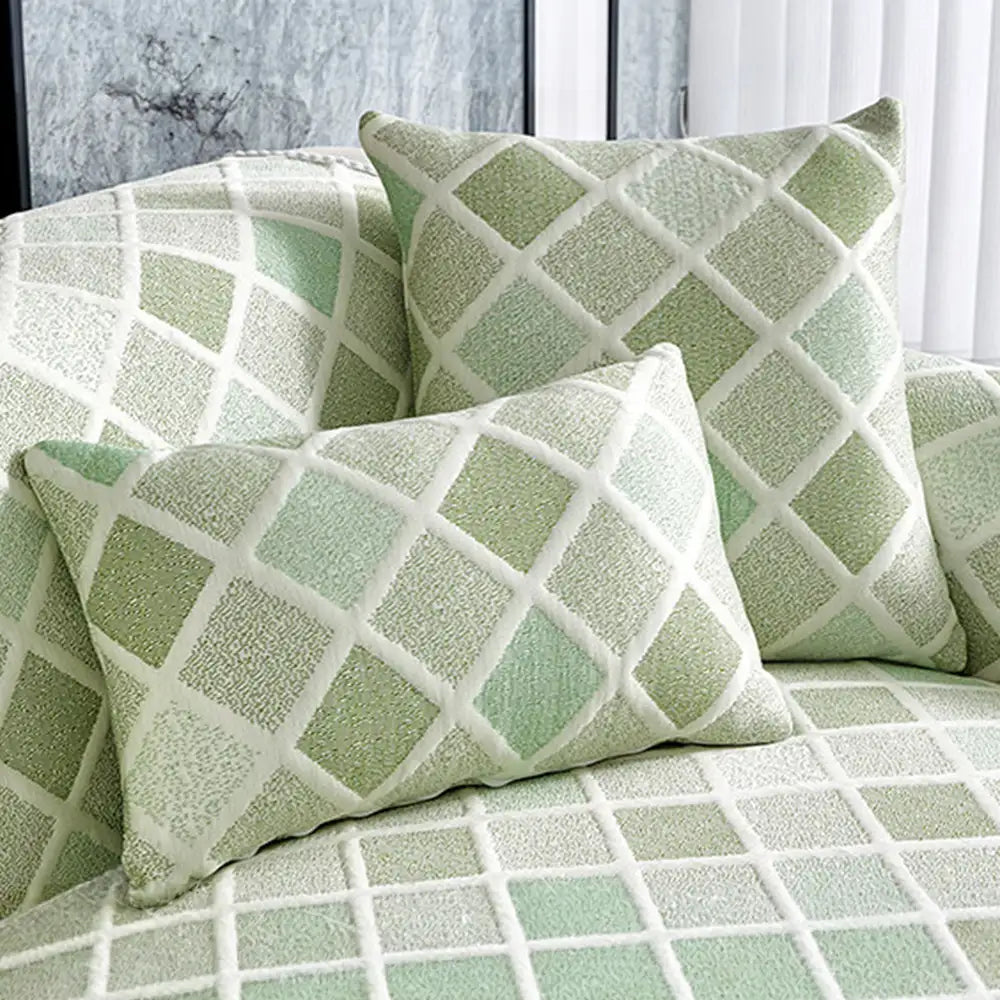Cooling Ice Silk Heat-Absorbing Washable Non-Slip Couch Cover - Diamond