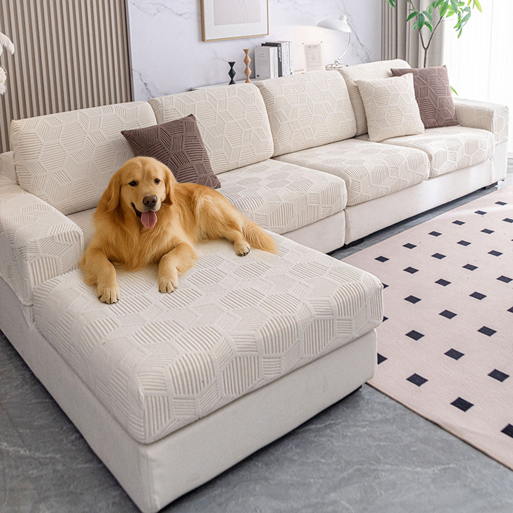 Honeycomb Pattern Water-resistant Stretch Full-Cover Magic Corner Couch Cover