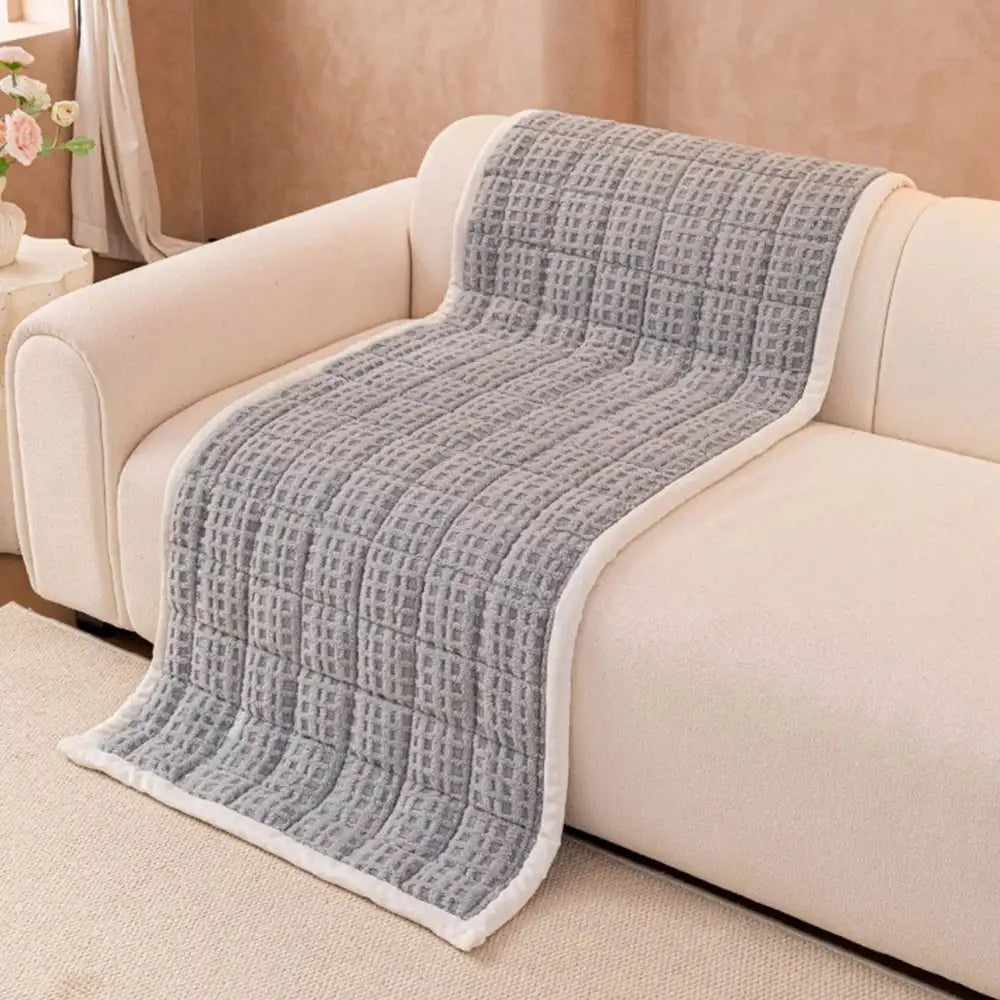 Cotton Fleece Pet-Friendly Comfortable Non-Slip Couch Cover - Waffle