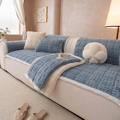 Cotton Fleece Pet-Friendly Comfortable Non-Slip Couch Cover - Waffle