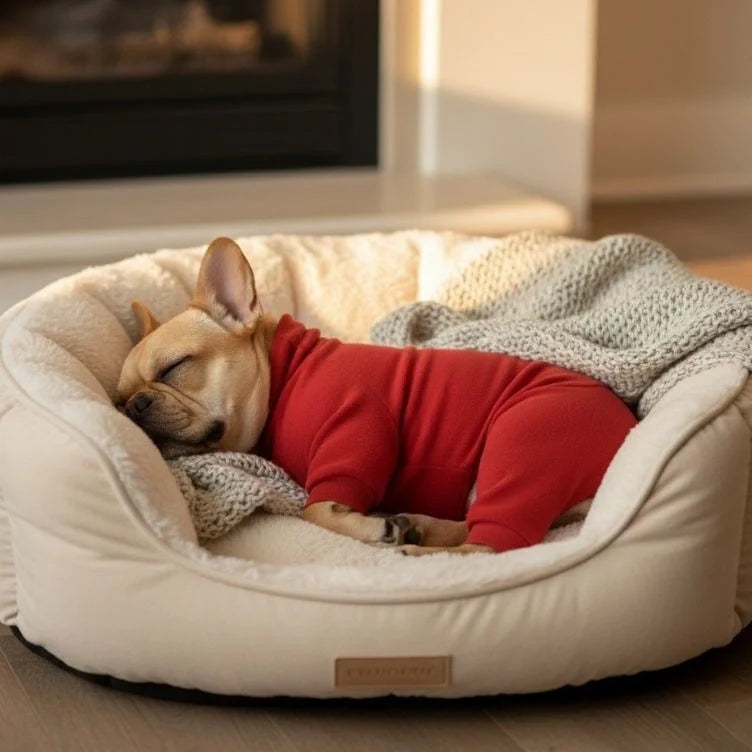 Cosy Fleece Dog Jumper Pyjamas - Dog Sleepwear for Large Dogs