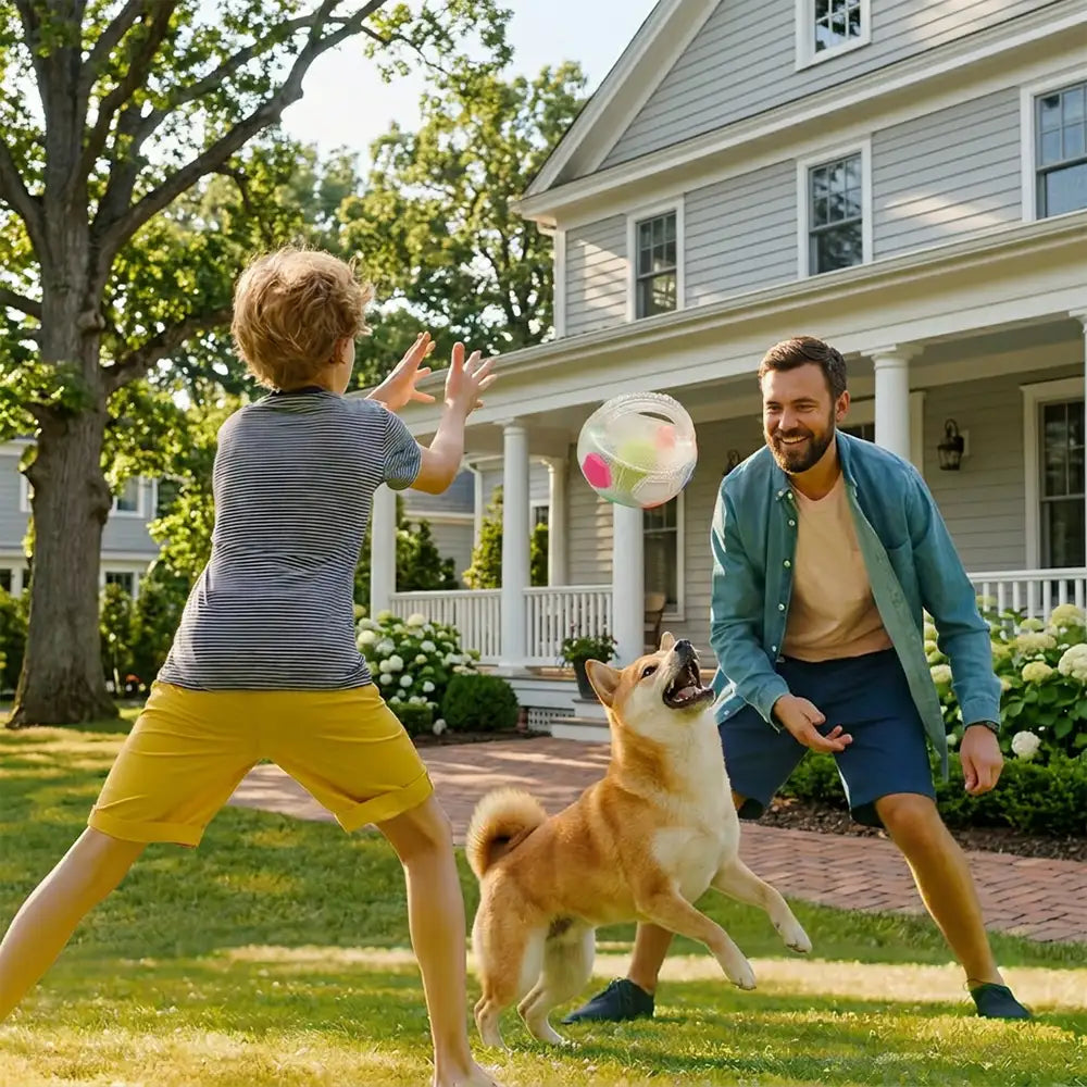 Dog Toy Soccer Ball with Handle Floating Chew Toy