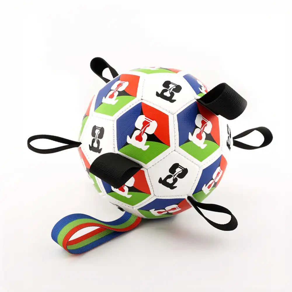 Dog Soccer Ball with Straps Interactive Dog Toy