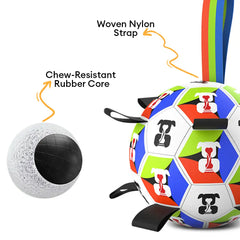 Dog Soccer Ball with Straps Interactive Dog Toy