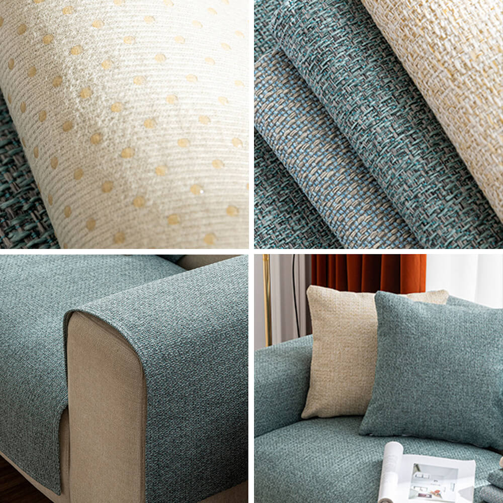 Minimalist Solid Colour Breathable Linen Sofa Cover