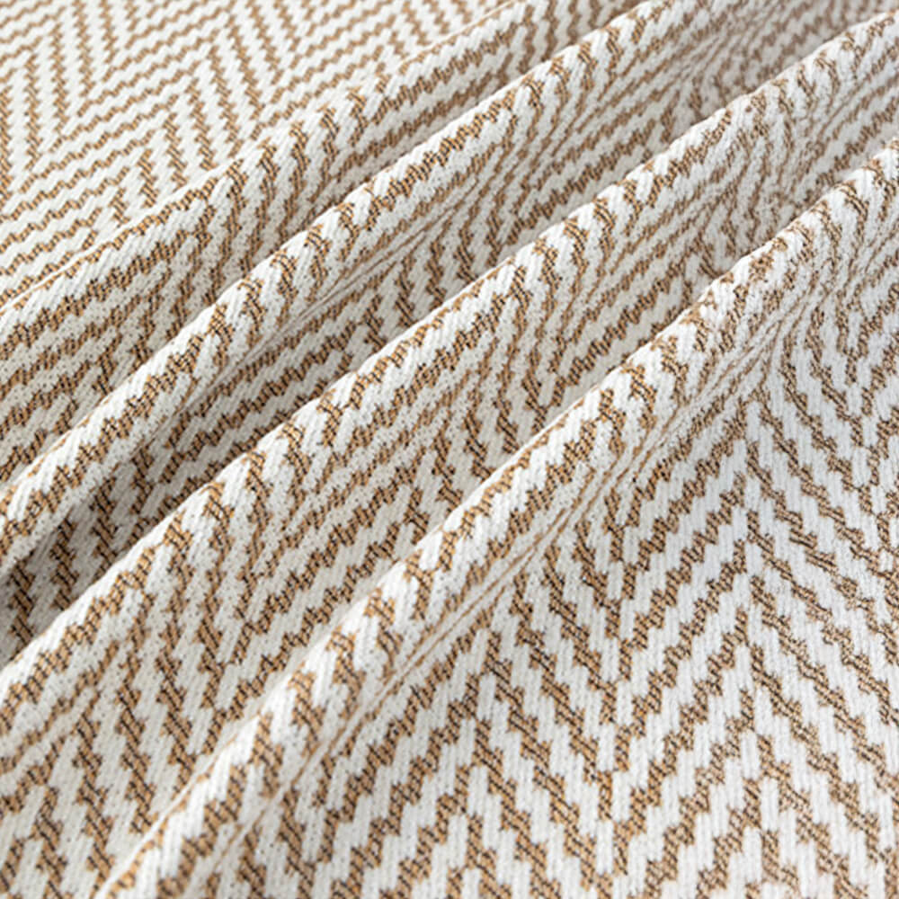 Premium Chenille Textured with Stylish Fringe Sofa Cover Sofa Throws