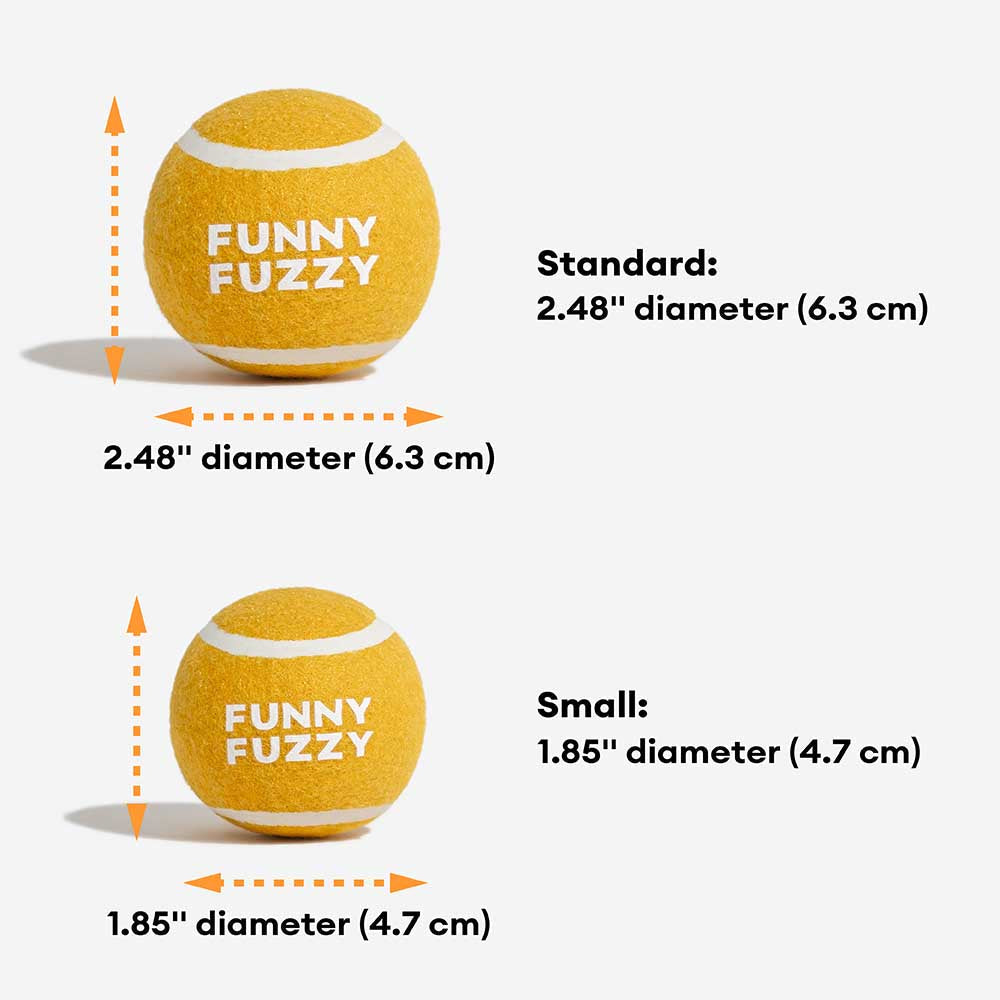 FUNNYFUZZY Tennis Ball Dog Toy - Squeaky & Bounce