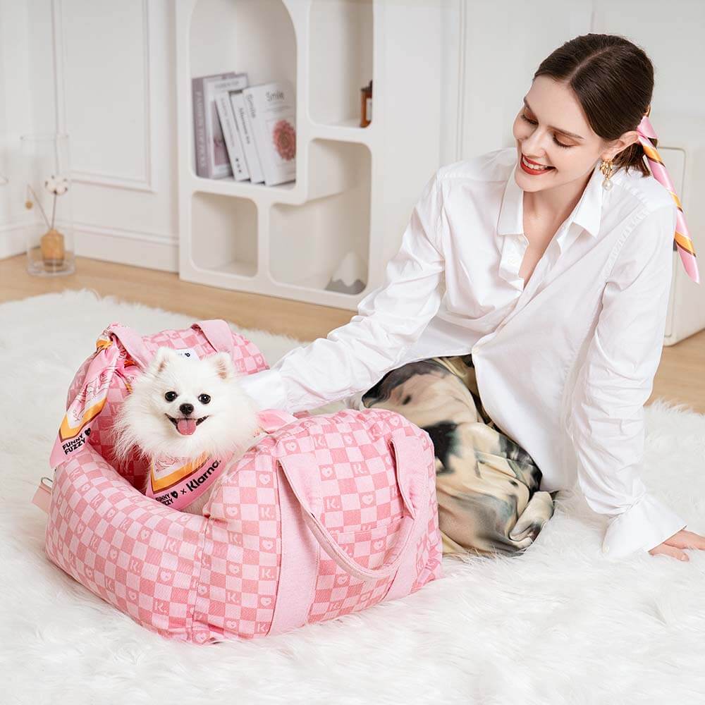 FUNNYFUZZY X Klarna Travel Safety Dog Car Seat Bed