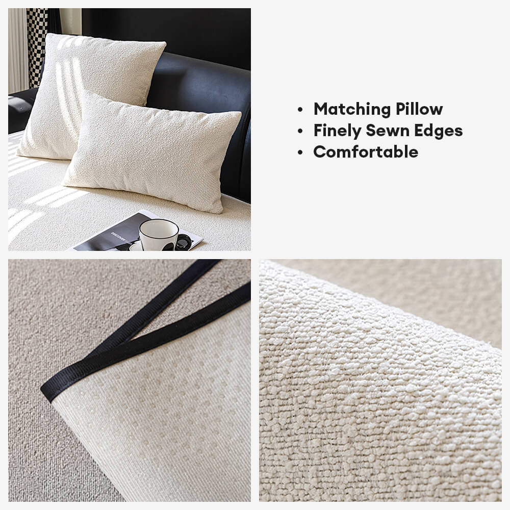 Water-repellent Teddy Fleece Non-Slip Straight Outdoor Garden Sofa Cover