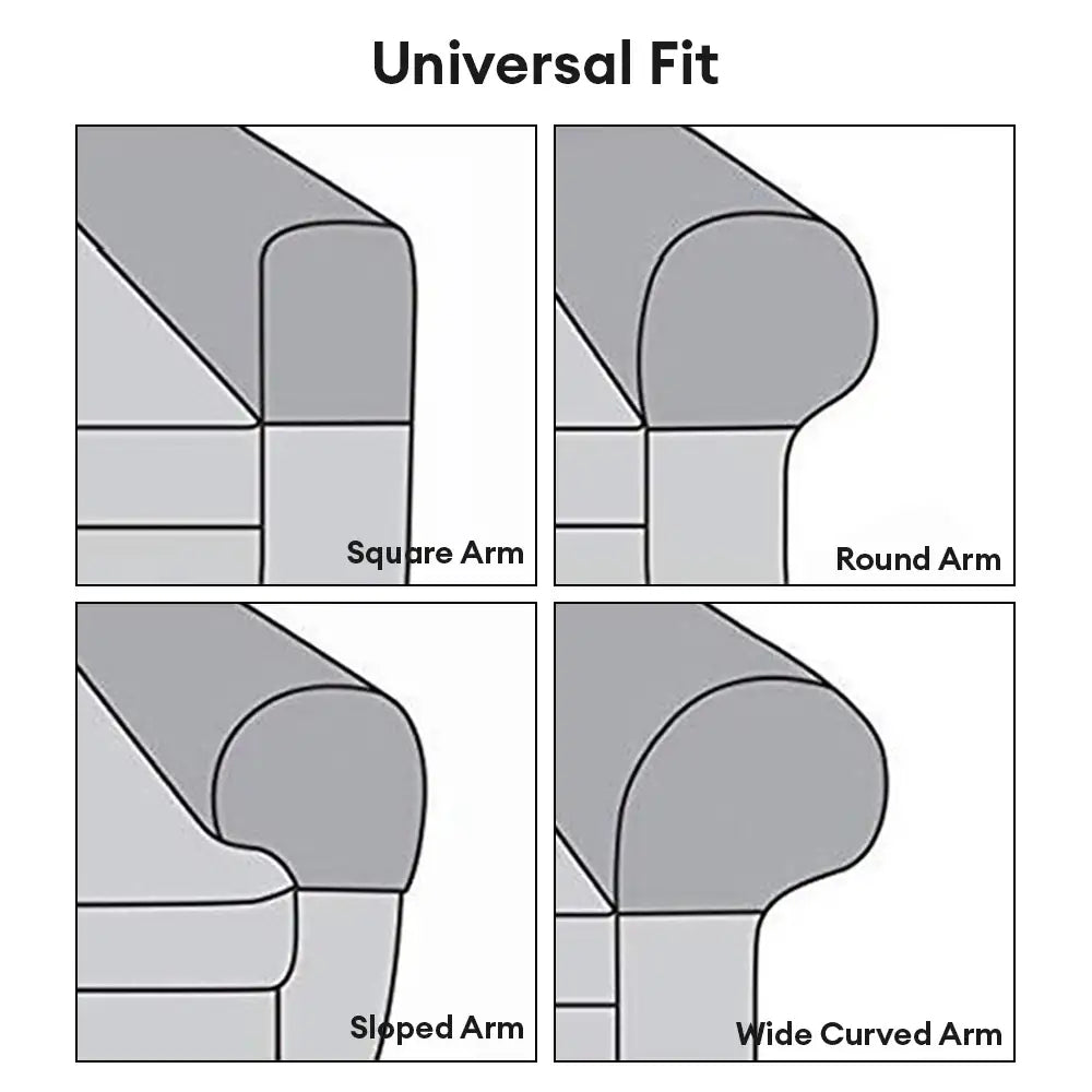 Fleece Elastic Sofa Armrest Protector Cover