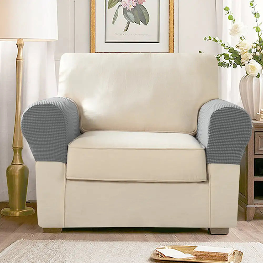 Fleece Elastic Sofa Armrest Protector Cover