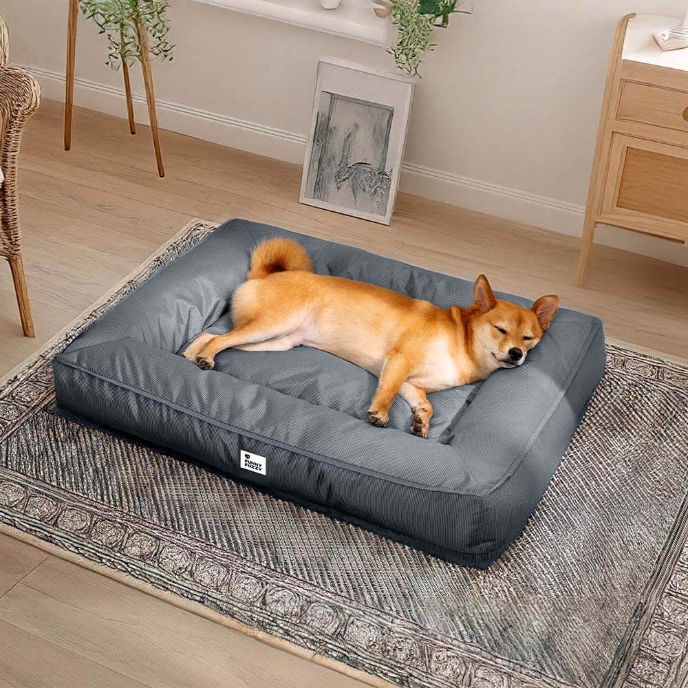Fully Orthopaedic Surround Support Waterproof Fabric Anti-Anxiety Large Outdoor Dog Bed