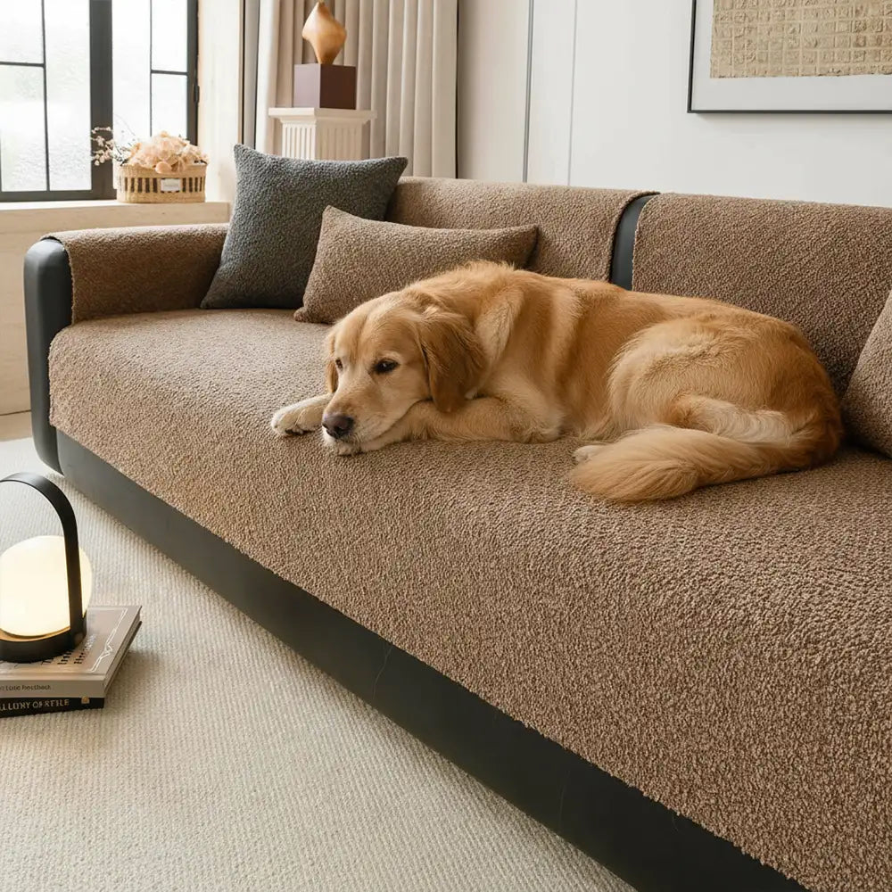 All-Season Breathable Chenille Scratch-Resistant Sofa Protection Corner Couch Cover