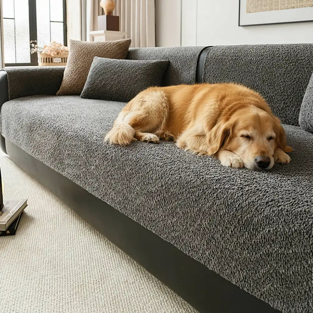 All-Season Breathable Chenille Scratch-Resistant Sofa Protection Corner Couch Cover