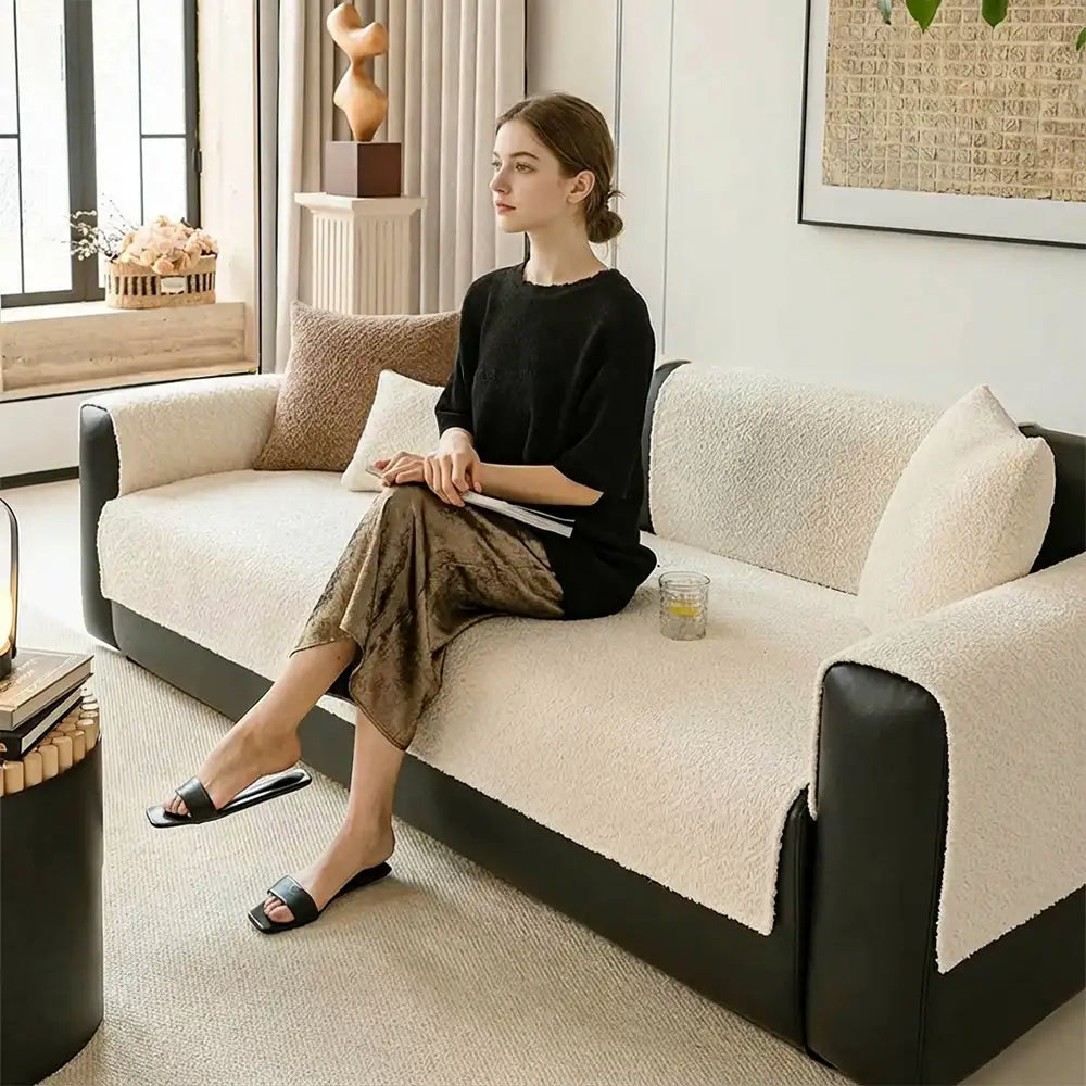 All-Season Breathable Chenille Scratch-Resistant Sofa Protection Corner Couch Cover