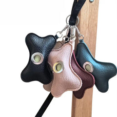 Bone-shaped Portable PU Leather Dog Poop Bag Dispenser