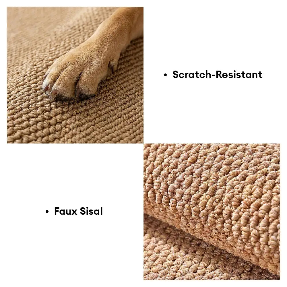 Classic Faux Sisal Thickened Cat Scratcher Mat Anti-Scratch Non-Slip Rug