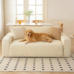 Cream Style Seersucker Breathable Armchair Cover Settee Cover Stretchy Full-Coverage Sofa Cover