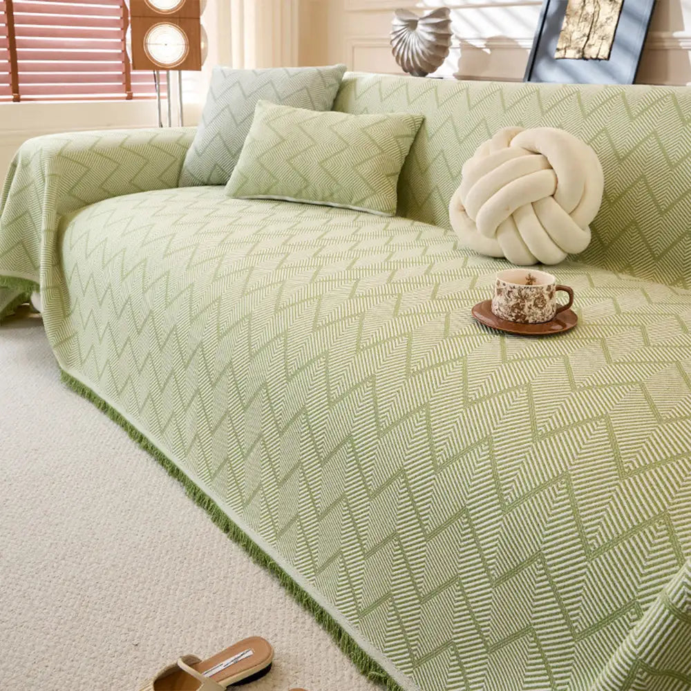 Faux Linen Scratch-Resistant Furniture Protector Sofa Blanket Sofa Cover Sofa Throws