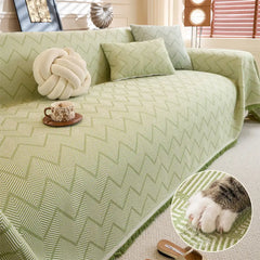 Faux Linen Scratch-Resistant Furniture Protector Sofa Blanket Sofa Cover Sofa Throws