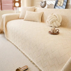 Faux Linen Scratch-Resistant Furniture Protector Sofa Blanket Sofa Cover Sofa Throws