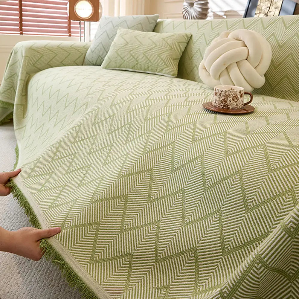 Faux Linen Scratch-Resistant Furniture Protector Sofa Blanket Sofa Cover Sofa Throws