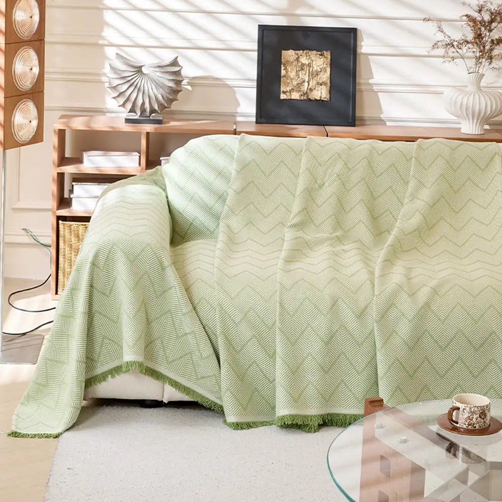 Faux Linen Scratch-Resistant Furniture Protector Sofa Blanket Sofa Cover Sofa Throws