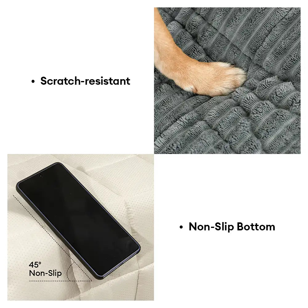 Fluffy Fuzzy Pet-Friendly Sofa Protector Washable Sofa Cover Pet Mat