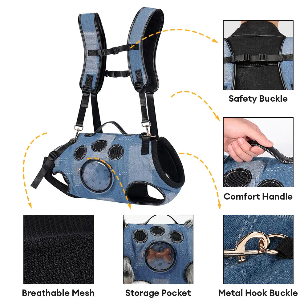 Hands-Free Dog Backpack Carrier for Travel & Hiking – Multifunctional Backpack